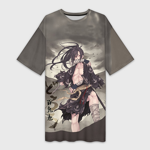 Женская длинная футболка ПУТЬ ХЯККИМАРУ ДОРОРО / 3D-принт – фото 1