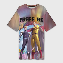 Женская длинная футболка FREEFIRE САЙТАМА Z