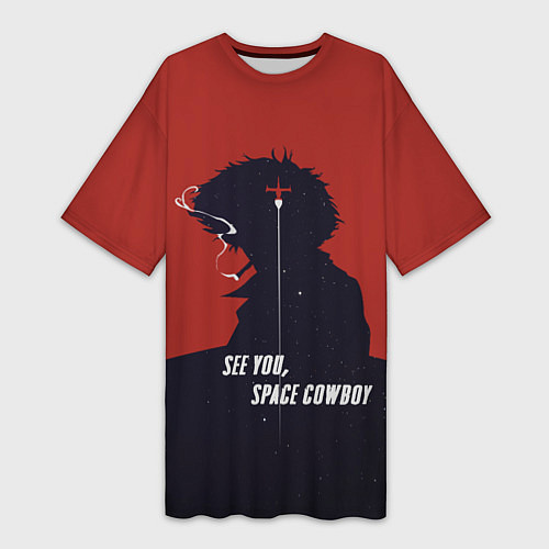 Женская длинная футболка Cowboy Bebop - Spike / 3D-принт – фото 1