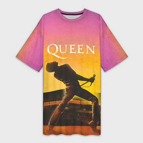 Женская длинная футболка Queen Freddie Mercury Z / 3D-принт – фото 1