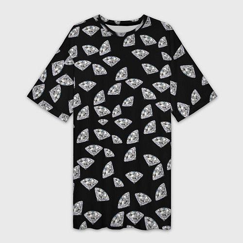 Женская длинная футболка Не счесть алмазов / 3D-принт – фото 1