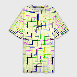 Женская длинная футболка Geometric Color