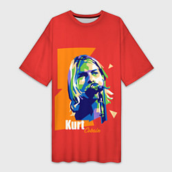 Женская длинная футболка Kurt Cobain