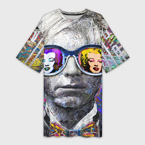 Женская длинная футболка Andy Warhol Энди Уорхол / 3D-принт – фото 1