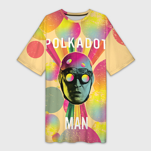 Женская длинная футболка Polkadot Man / 3D-принт – фото 1