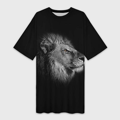 Женская длинная футболка Гордый лев / 3D-принт – фото 1