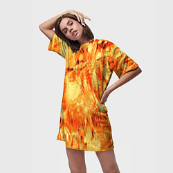 Футболка женская длинная Жаркая Пустыня, цвет: 3D-принт — фото 2