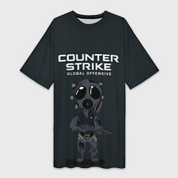 Женская длинная футболка CS GO COUNTER TERRORIS Z