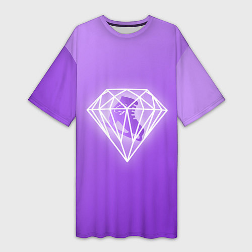 Женская длинная футболка 50 Shades Of Skaters violet / 3D-принт – фото 1