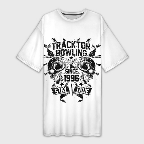 Женская длинная футболка Tracktor Bowling / 3D-принт – фото 1