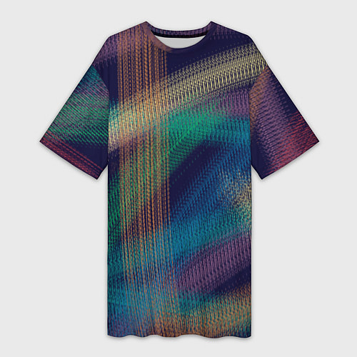 Женская длинная футболка Разноцветная / 3D-принт – фото 1