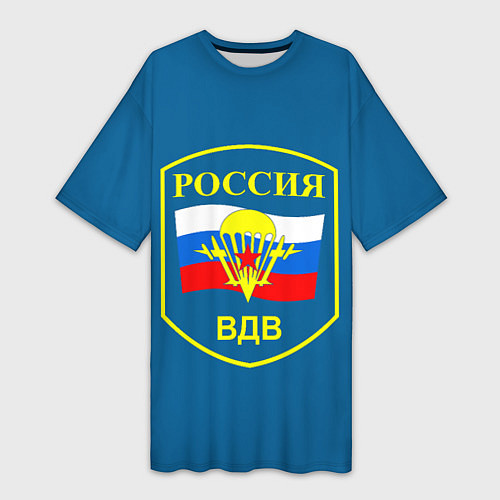 Женская длинная футболка ВДВ России / 3D-принт – фото 1