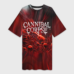 Женская длинная футболка Blood Cannibal Corpse Труп Каннибала Z