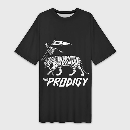 Женская длинная футболка Tiger Prodigy / 3D-принт – фото 1