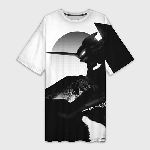 Женская длинная футболка ЗАКАТ ЕВАНГЕЛИОН / 3D-принт – фото 1