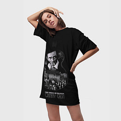 Футболка женская длинная JOHNNY CASH, цвет: 3D-принт — фото 2