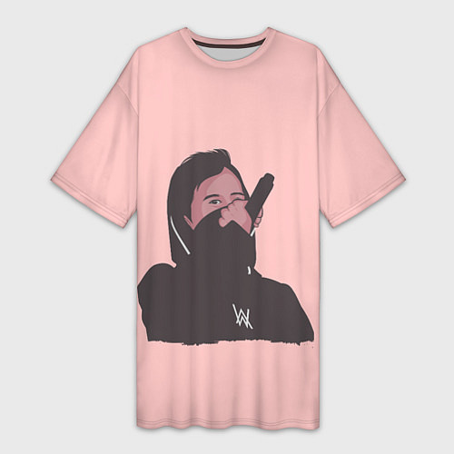 Женская длинная футболка Alan Walker Алан Уокер Z / 3D-принт – фото 1