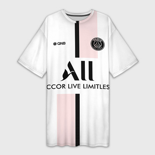 Женская длинная футболка PSG Cup Away Vapor Match Shirt New 202223 / 3D-принт – фото 1