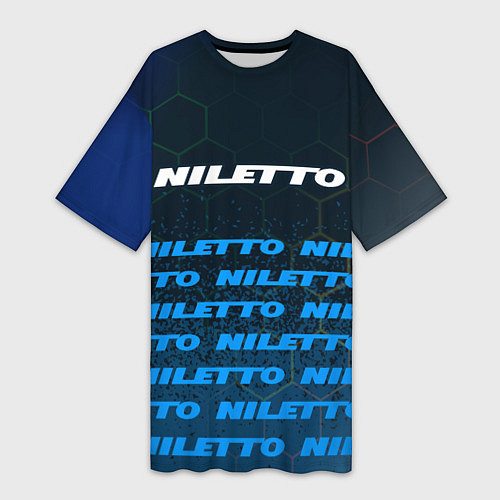 Женская длинная футболка Нилетто - Спрей Паттерн / 3D-принт – фото 1