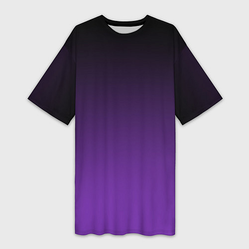 Женская длинная футболка Ночной градиент Фиолетовый / 3D-принт – фото 1