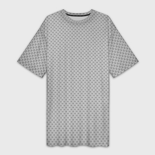 Женская длинная футболка GRAY CARBON / 3D-принт – фото 1