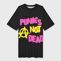 Женская длинная футболка Панк анархия