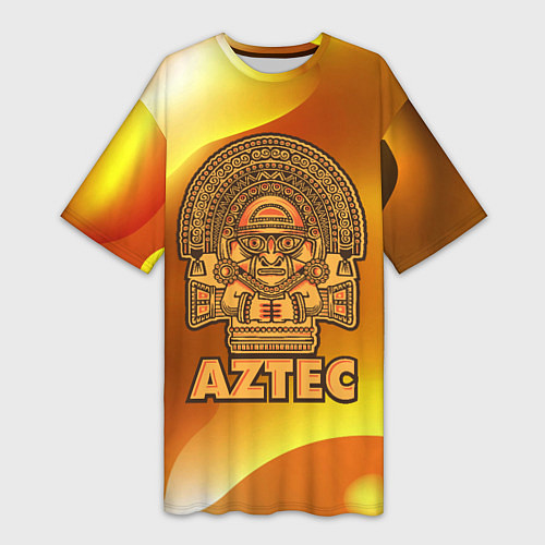 Женская длинная футболка Aztec Ацтеки / 3D-принт – фото 1