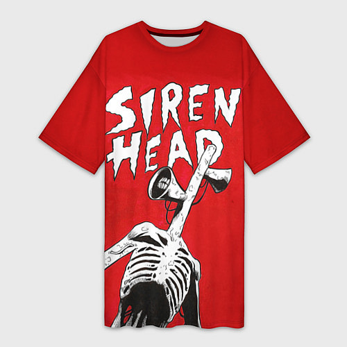 Женская длинная футболка Red Siren Head / 3D-принт – фото 1