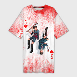 Футболка женская длинная Номер 5 Академия Амбрелла Z, цвет: 3D-принт