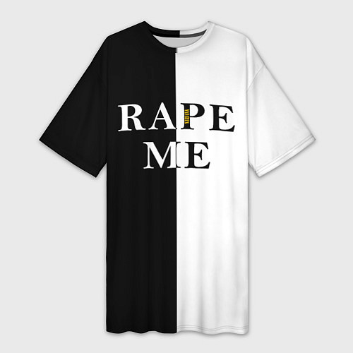 Женская длинная футболка Rape Me Kurt Cobain спина Z / 3D-принт – фото 1