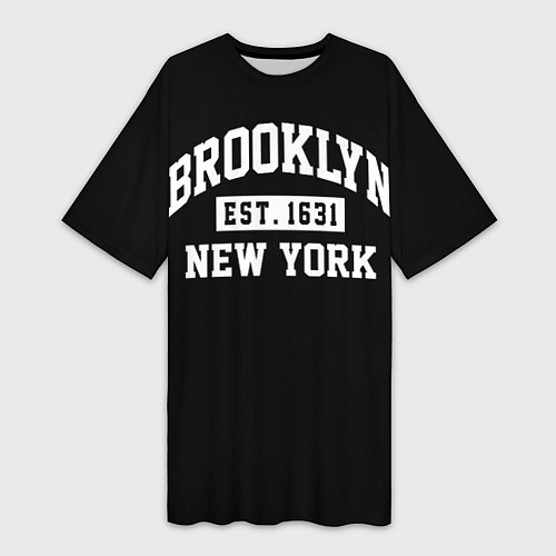 Женская длинная футболка Brooklyn / 3D-принт – фото 1