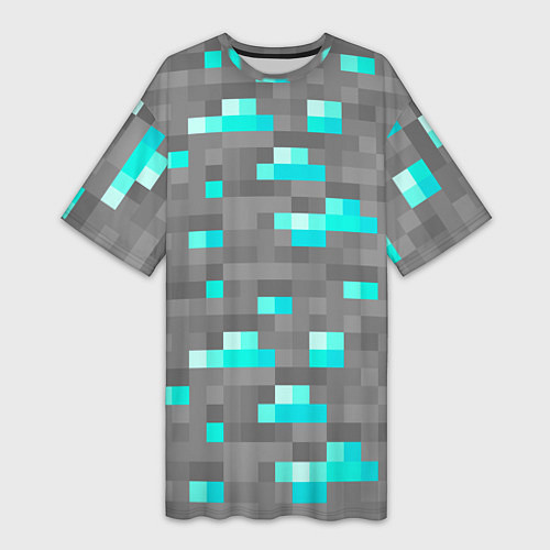 Женская длинная футболка Алмазы / 3D-принт – фото 1