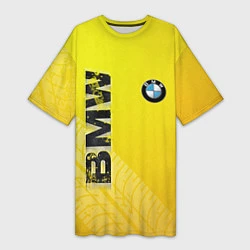 Женская длинная футболка BMW СЛЕДЫ ШИН БМВ