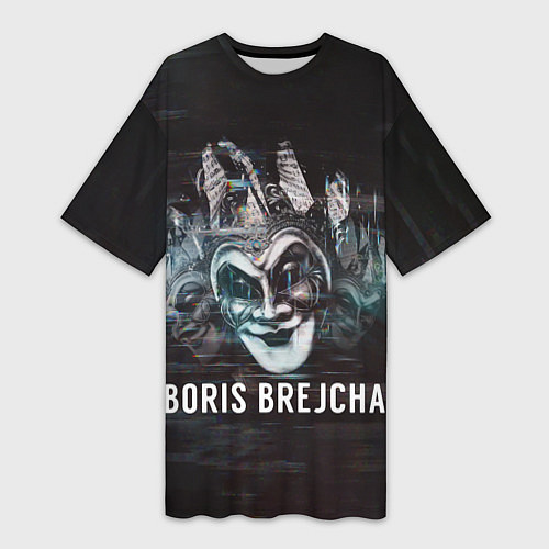 Женская длинная футболка Boris Brejcha Mask / 3D-принт – фото 1