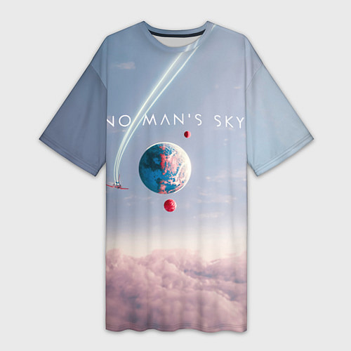Женская длинная футболка No mans sky / 3D-принт – фото 1