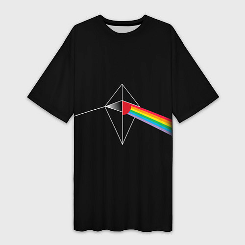 Женская длинная футболка No mens sky x Pink Floyd / 3D-принт – фото 1