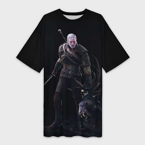 Женская длинная футболка The Witcher / 3D-принт – фото 1