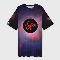 Женская длинная футболка Virgin Galactic космос