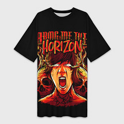 Футболка женская длинная Bring Me the Horizon, цвет: 3D-принт