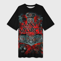 Футболка женская длинная Amon Amarth, цвет: 3D-принт