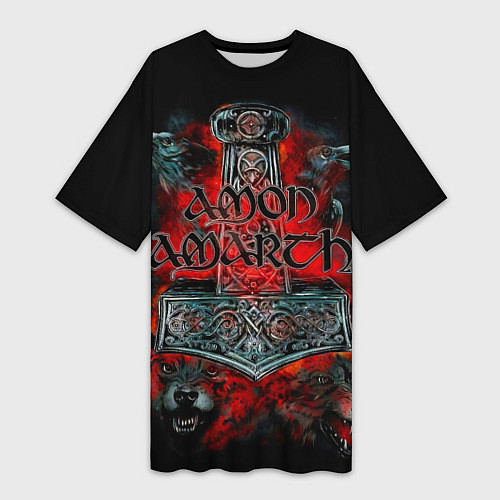 Женская длинная футболка Amon Amarth / 3D-принт – фото 1