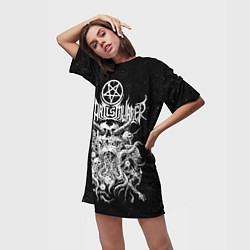 Футболка женская длинная Thy Art Is Murder, цвет: 3D-принт — фото 2
