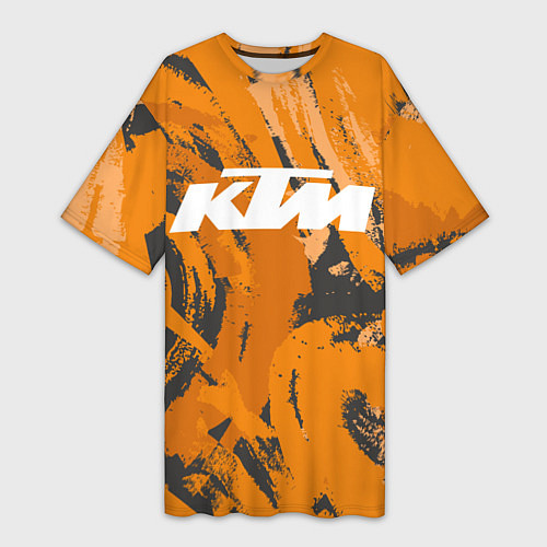 Женская длинная футболка KTM КТМ Z / 3D-принт – фото 1