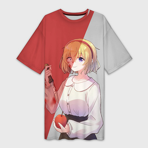 Женская длинная футболка Alicias madness / 3D-принт – фото 1