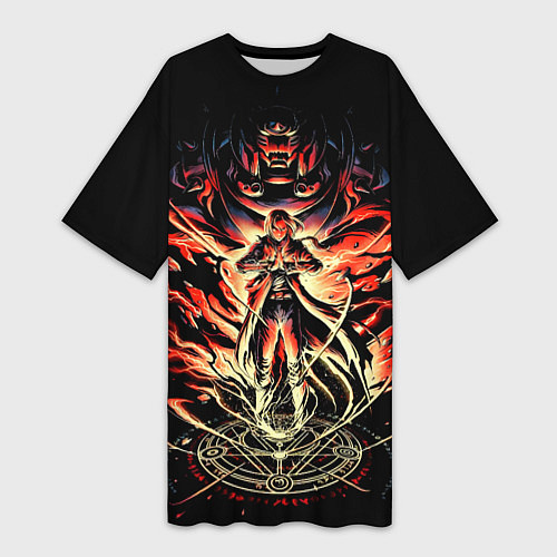 Женская длинная футболка Стальной алхимик / 3D-принт – фото 1