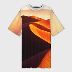 Женская длинная футболка Пустыня дюна барханы