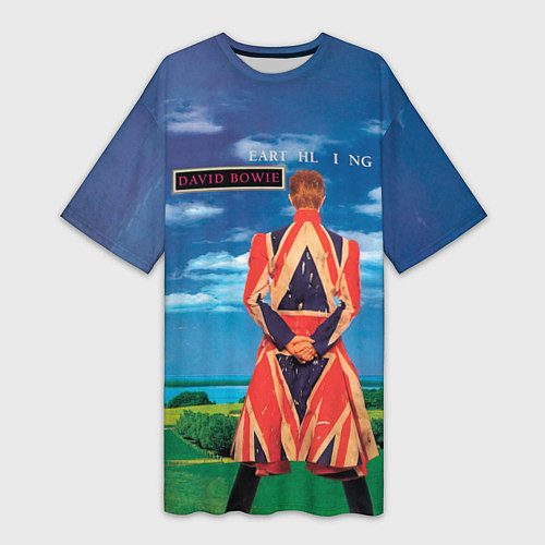 Женская длинная футболка Earthling - David Bowie / 3D-принт – фото 1