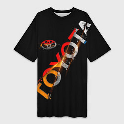 Женская длинная футболка TOYOTA FRAGMENTS