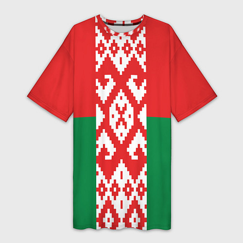 Женская длинная футболка Белоруссия / 3D-принт – фото 1