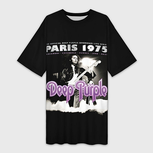 Женская длинная футболка Deep Purple - Paris 1975 / 3D-принт – фото 1